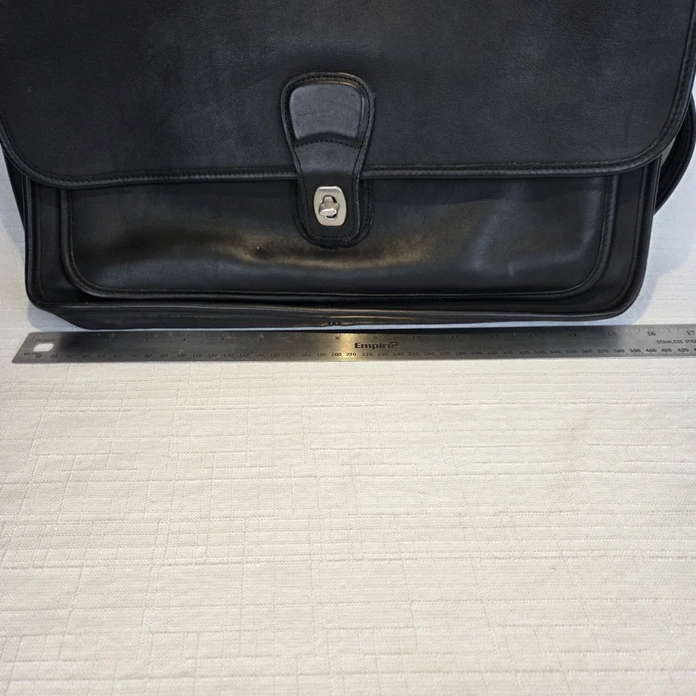 Coach Vintage Black Metropolitan Messenger Bag Leather Briefcase Authentic #5180